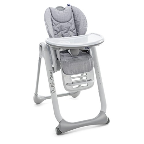 Chicco Hochstuhl Polly2Start, Happy Silver