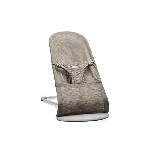 BabyBjörn Babywippe Bliss, Netzstoff, Grau-Beige