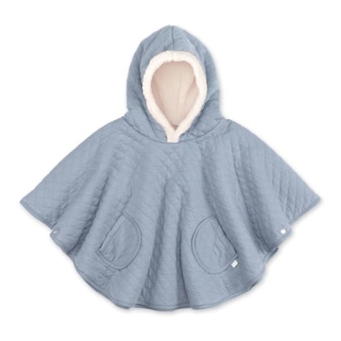 BEMINI Reiseponcho Pady quilted + teddy Stone