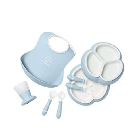 BabyBjörn Kindergeschirr, 8-teilig, Blassblau