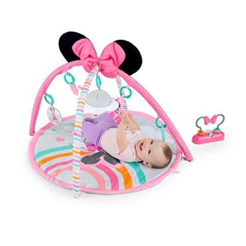 Bright Starts Disney Baby MINNIE MAUS Forever Besties Aktivitätsspielzeug mit Musik und Lichtern, Rosa, Neugeborene+