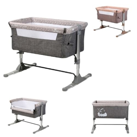 Lorelli Sleep and Care Babywiege faltbar Cododo mit Tasche/Matratze, Grau, 1 Stück