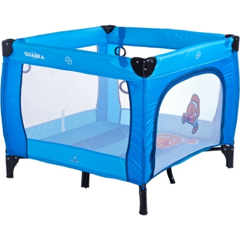 Caretero Quadra, Tragbar Laufgitter, blau