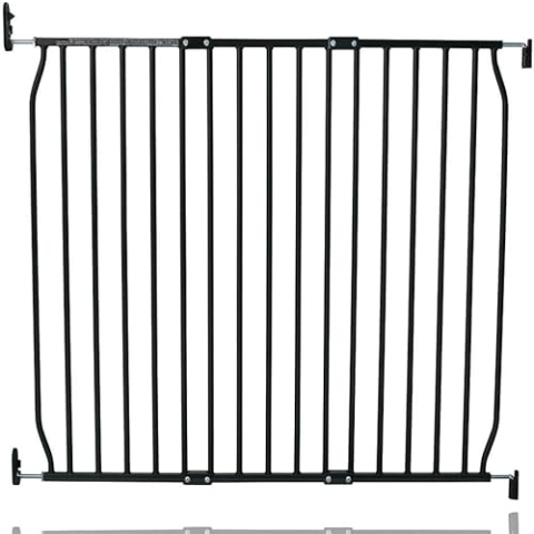Safetots Eco Schraubbefestigung Babygitter, Schwarz, 100cm - 110cm, Treppengitter für Kleinkinder und Babys, Schraubbefestigung-Sicherheitssperre, Einfache Installation des Sicherheitsgitters