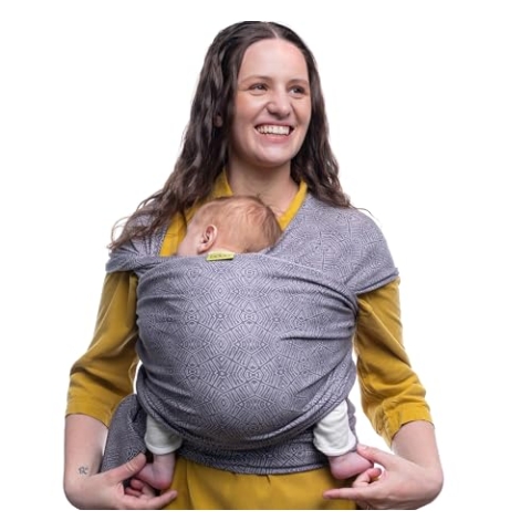 Boba Baby Tragetuch Neugeborene - Elastisches Babytragetuch und Stilltuch für Unterwegs - Einfach zu binden - Babytrage Neugeborene ab Geburt bis 16kg (Kahla)