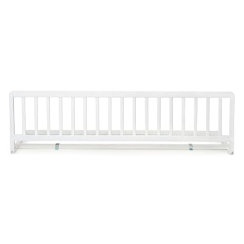 Geuther Bettschutzgitter Holz | Rausfallschutz Bett für Kinder | Bettgitter als Absturzsicherung Bett | Baby Rausfallschutz Elternbett, Rausfallschutz Kinderbett & Baby Bett in 140 cm Länge, Weiß
