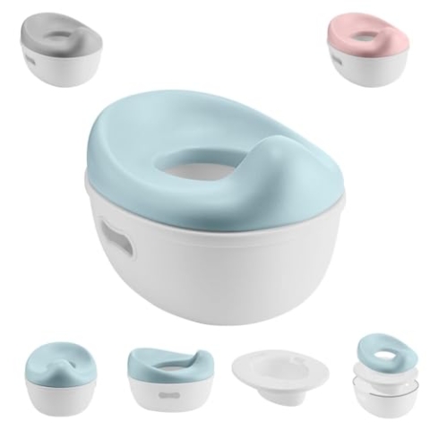 Kikkaboo Töpfchen 3 in 1 Trio, Toilettensitz, Tritthocker, rutschfeste Basis, Farbe:blau