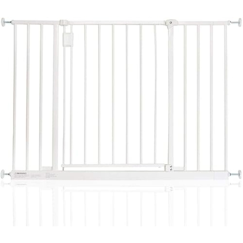 Safetots Extragitter für breite Flure, 103cm - 109cm, Weiß, Babygitter mit Druckbefestigung, Sicherheitsbarriere für Flure und große Räume, Einfache Installation