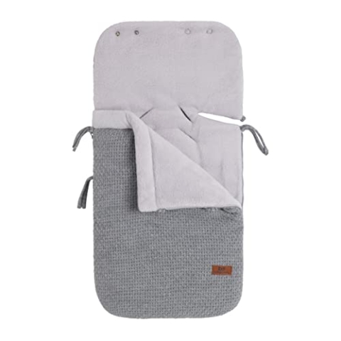 Baby's Only - Fußsack Babyschale 0+ Robust - Fußsack für Autositz - Auch für Maxi-Cosi - Wunderbar Warm - Ganzjährigen Verwendung - Mit 3- und 5-Punktgurten - Grau