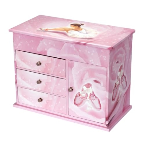 Trousselier Paris TROUS237000 Trousselier - Ballerina - Große Musikschmuckdose - Spieluhr - Farbe rosa