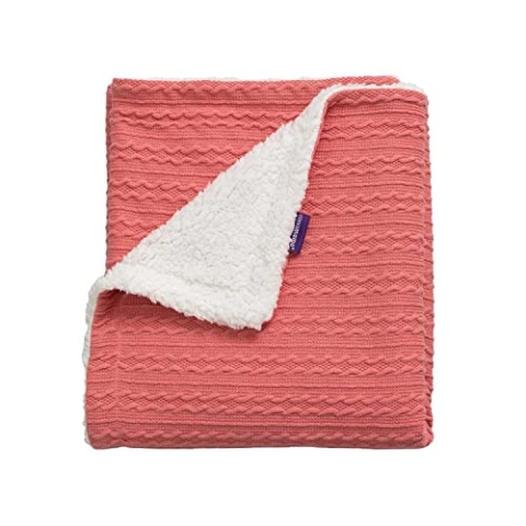 ClevaMama Luxe Sherpa Babydecke 75x100cm – Rosa