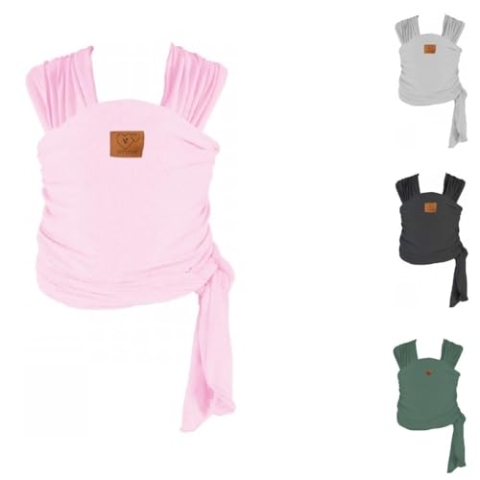 Cangaroo Tragehilfe Cherish, Tragetuch, Babytrage, Universalgröße, ab 3 Monaten, Farbe:rosa