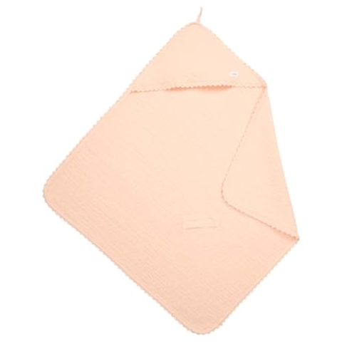 Koeka Baby Einschlagdecke - Für Babyschale - Für Wippe - Für Kinderwagen - Ideal Für Sommer - Elba - Luftige Baumwolle - Waschbar - Pfirsichrosa - 100X100 Cm