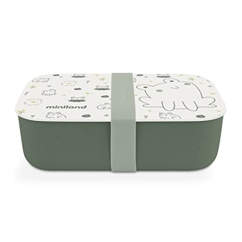 Naturlunch Frog-Hermetische Brotzeitdose mit herausnehmbarer Trennwand, aus beständigen, sichen und 100% natürlichen Materialien hergestellt.