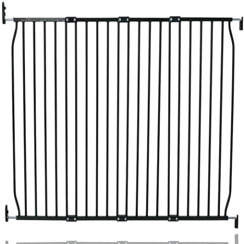 Safetots Eco Schraubbefestigung Babygitter, Schwarz, 130cm - 140cm, Treppengitter für Kleinkinder und Babys, Schraubbefestigung-Sicherheitssperre, Einfache Installation des Sicherheitsgitters
