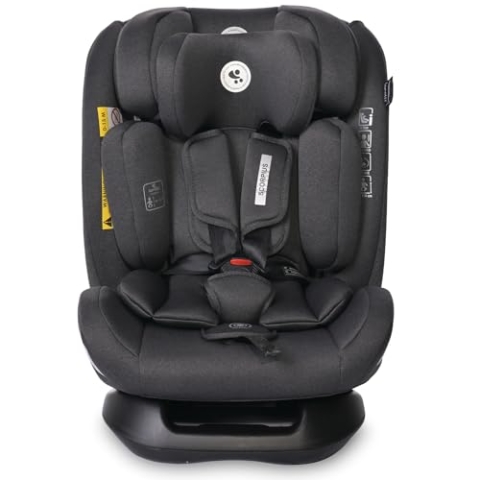 Lorelli Auto Kindersitz Scorpius i-Size, mitwachsender Autositz für Kinder von 40-150 cm, Babysitz, Autokindersitz ab Geburt bis 12 Jahre, Einstellbare Kopfstütze, 5-Punkt-Sicherheitsgurt, schwarz