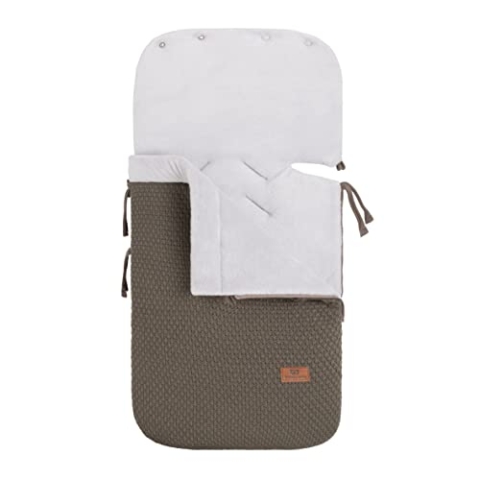 Baby's Only - Fußsack Babyschale 0+ Robust - Fußsack für Autositz - Auch für Maxi-Cosi - Wunderbar Warm - Ganzjährigen Verwendung - Mit 3- und 5-Punktgurten - Taupe