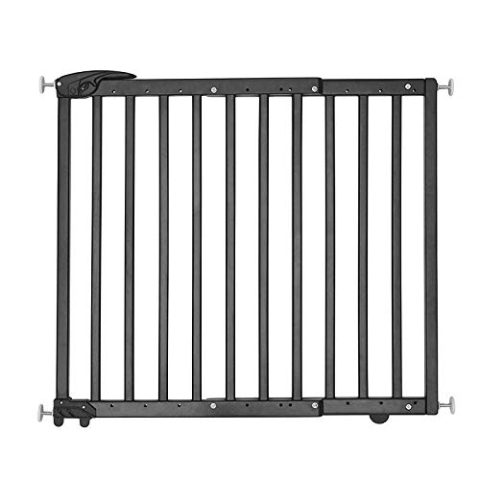 Badabulle Deco Pop Türschutzgitter/Treppengitter schwarz, Schraub- oder Druckbefestigung (63,5-106 cm)