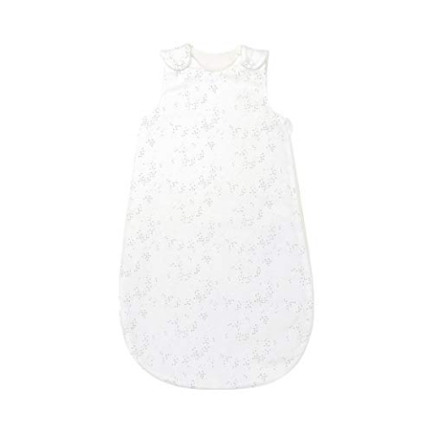Nattou PURE Ganzjahres-Schlafsack aus 100% Baumwolle mit Reißverschluss und Druckknöpfen, 70cm, Weiß, 998093