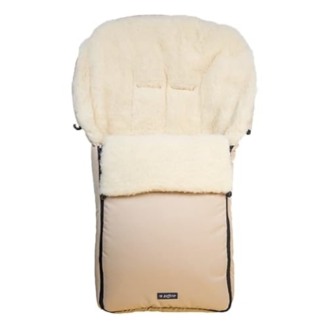 Zaffiro Universal Fußsack mit Wolle für Buggy und Sportsitz, wind- und wasserdicht, beige S6-1.1