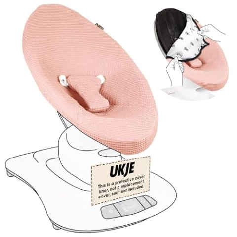 Ukje Schützender Baby-Wippenbezug - Kompatibel mit altem Modell vor 2022 MamaRoo 4 - Baby-Schaukelbezug - Säuglingswippenbezug - Neugeborenen-Schaukelschutz (Pink)