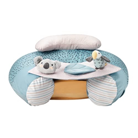 Nuby - Animal Adventures Sit-Me-Up Baby Sitz – Aufblasbarer Bodensitz für Baby zum Spielen und Sitzen - Abnehmbares Tablett - Maschinenwaschbar - 6+ Monate