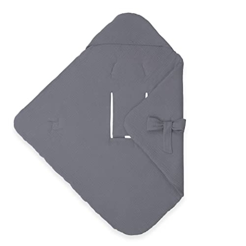 hauck Baby Einschlagdecke Snuggle so Cosy OEKO-TEX® STANDARD 100, Baumwolle, Universal für Babyschale, Kindersitz, Kinderwagen, Buggy, Babywippe, Waschbar (Stone)