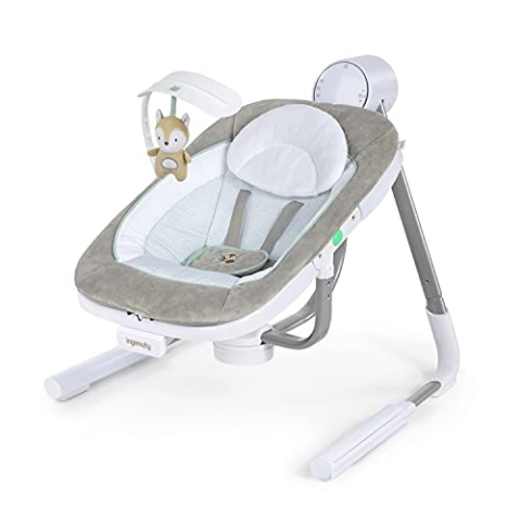Ingenuity Anyway Sway 5-Gang-Multidirektionale tragbare Babyschaukel mit Vibrationen - Ray, 0-9 Monate
