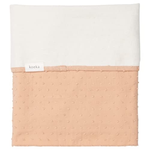 Koeka Babybettdecke - Schmusedecke - Kuscheldecke - Mit Cotton Fleece Gefuttert - Napa - Baumwolle - Hellbraun - 75X100 Cm