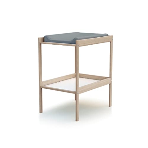 WEBABY - Wickeltisch 1 Regal Buche roh | 74 x 54 x 88 cm | Für 50x70 cm Matratze NICHT INBEGRIFFEN