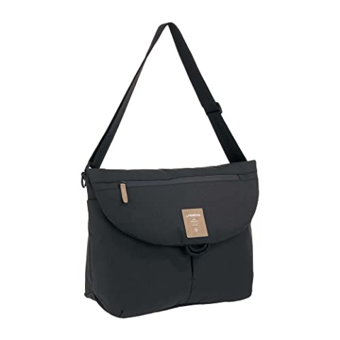 LÄSSIG Baby Wickeltasche inkl. Accessoires/Green Label Manu Messenger Bag black