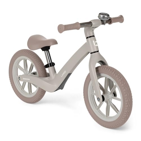 KikkaBoo Lanser, Laufrad ab 3 Jahre, Ultraleichtes Balance Bike, 12 Zoll, Verstellbarer Sitz, Fahrrad für Kleinkinder 3-6 Jahre, Beige