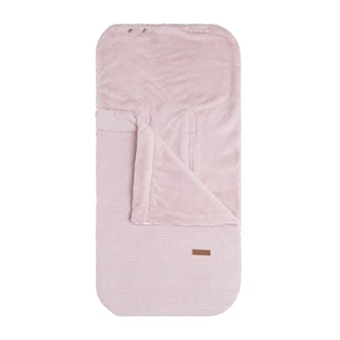 Baby's Only - Fußsack Babyschale 0+ Sense - Cordsamtlook - Passt auf alle Autositze - 3 und 5-Punkt-Gurte Autositz - für Mädchen - Alt Rosa - 86x38 cm