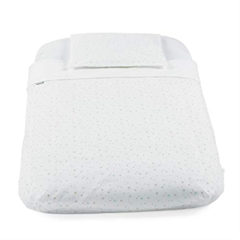 Chicco 09010995600990 4SET NEXT2ME BETTWÄSCHESET 4teilig, STARS, weiß