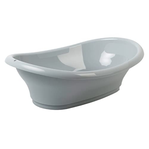 THERMOBABY - VASCO Babybadewanne – praktisch – innovativ – ab der Geburt bis 10 Monate – Grau Charme – hergestellt in Frankreich