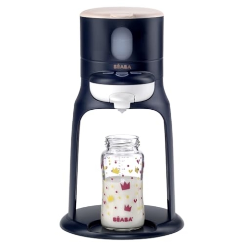 BÉABA , Flaschenbereiter/Wärmer Kleine Töpfe, Wasserspender mit exakter Temperatur, sofort, schnell, Bain Marie-Funktion, 2 Temperaturen, abnehmbarer Flaschenwärmer, Bib'Espresso, Dunkelblau