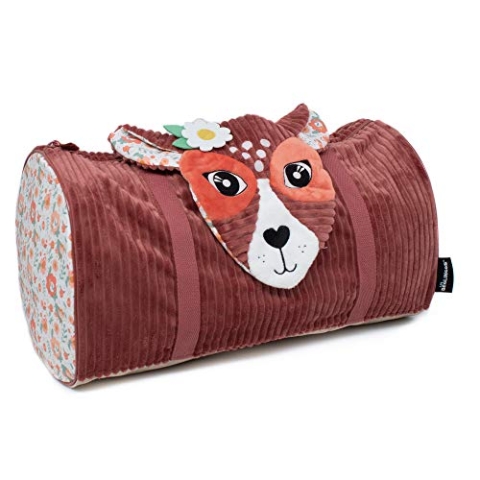 Les Déglingos - Melimelos la biche Weekendtasche für Reisen, Baby und Säuglingspflege, ideal für Urlaub für Mädchen und Jungen – 48 cm – Terrakotta