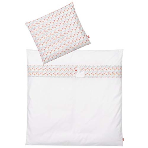 FEHN 062557 Baby-Bettwäsche Schwanensee / Bettwäsche-Set Schwanensee für Babys aus Kopfkissen 35 x 40 cm und Bettdecke 80 x 80 cm