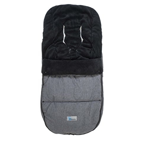 Altabebe AL2280P-01 Winterfußsack Travel geeignet für Bugaboo und Joolz, dunkelgrau/schwarz