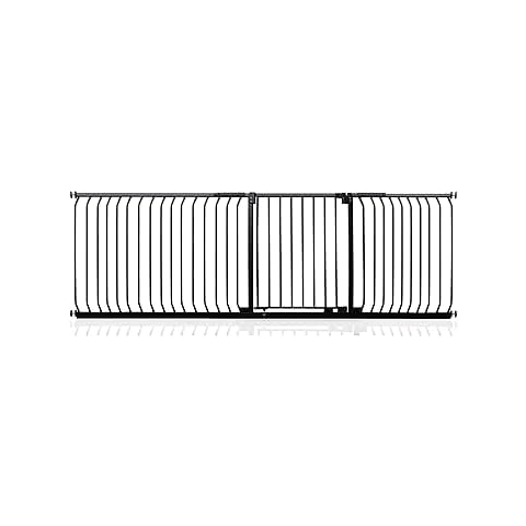Safetots Elite Sicherheitsschutzgitter, 234cm - 243cm, Mattschwarz, Treppenschutzgitter mit Druckmontage, Sicherheitsbarriere, Einfache Installation