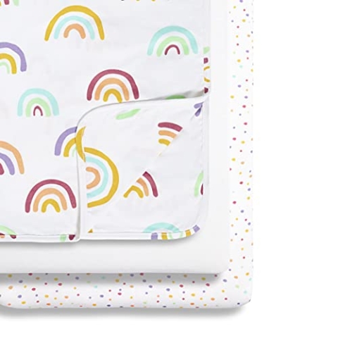 Snüz 3 Piece Crib Bedding Set – 100% Jersey Cotton – Blanket and Crib Sheets – White