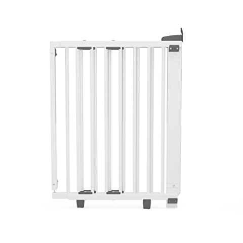 Geuther TÜV/GS zertifiziertes Türschutzgitter 58-133 cm | Treppenschutzgitter zum Bohren | Extra Hoch: 83 cm | Stufenlos einstellbar | Ohne Stolperfalle 2732