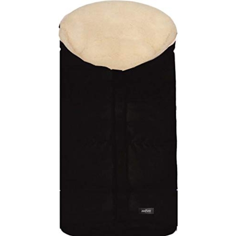 Zaffiro S12 Universal Fußsack für Buggy und Sportsitz, wind- und wasserdicht, 90x40 cm, schwarz 09808