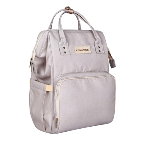 Kikkaboo Wickeltasche Siena, Rucksack, Wickelunterlage, Grifflänge einstellbar, Farbe:hellgrau