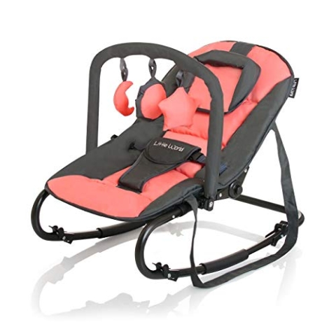 Babywippe Little World Stardust (Inklusive abnehmbarem Spielbogen) (Rose)