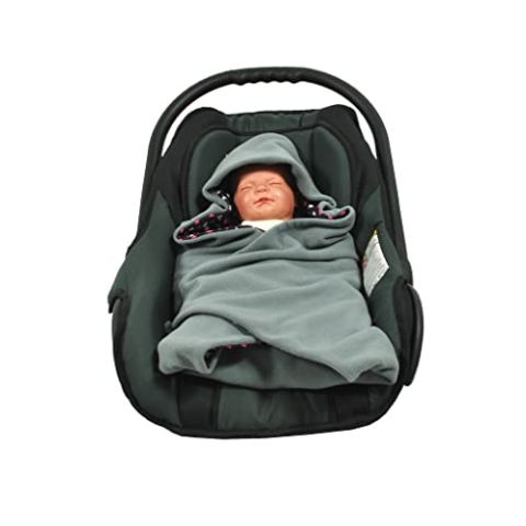 HOBEA-Germany – Einschlagdecke Fußsack für die Babyschale Sommer, Farben Sommerdecken:grau mit Sternen