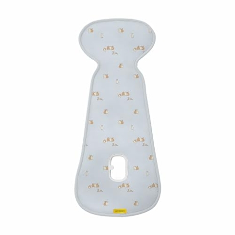 AeroMoov - Baby Sitzauflage Air Layer - Einlage Für Autositz oder Kinderwagen - Gruppe B - Antischwitz Sommerbezug - Bio-Baumwolle - Bunnies