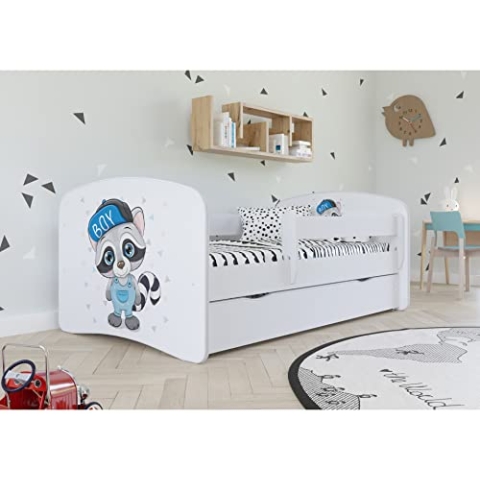 KOCOT KIDS Babybett mit Schublade, 160/80 cm, Weiß