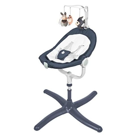 Babymoov Babywippe Swoon Air – 5-fach höhenverstellbar, 360° rotierbar, einstellbare Sitz-/Liegefläche