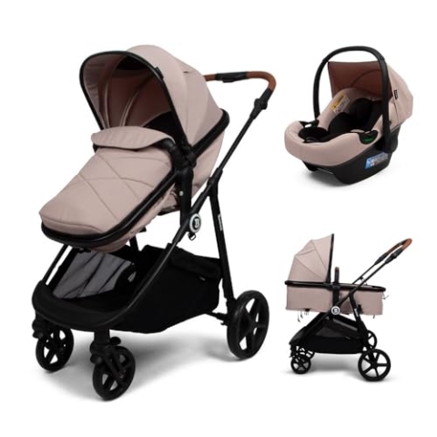 Baninni 3-in-1 Kinderwagen mit Multi-Stands und Autositz Nelia, Beige